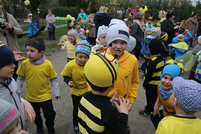A w przedszkolu roje pszczół (dużo zdjęć)
