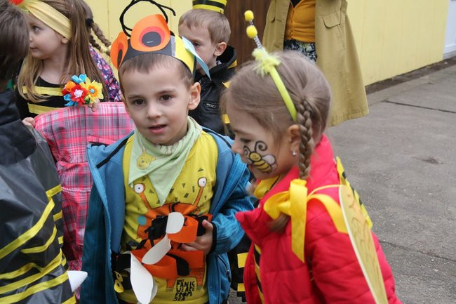 A w przedszkolu roje pszczół (dużo zdjęć)