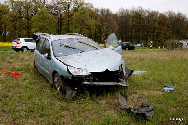 Zderzenie toyoty i citroena (zdjęcia)