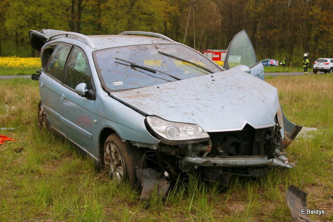 Zderzenie toyoty i citroena (zdjęcia)