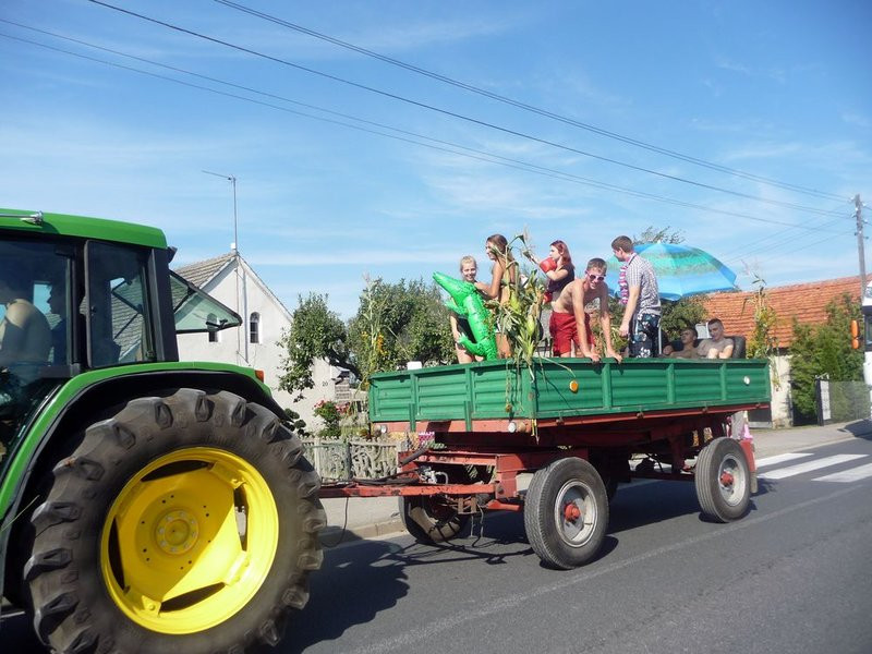 Parada słomianych dożynkowych postaci (zdjęcia)