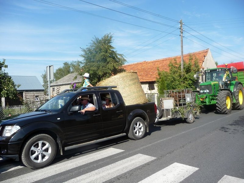 Parada słomianych dożynkowych postaci (zdjęcia)