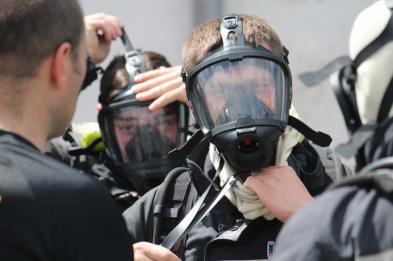 Niecodzienne ćwiczenia strażackie (zdjęcia)