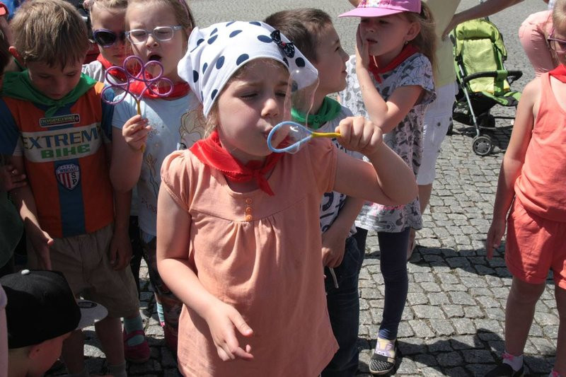 Rynek w bańkach mydlanych (zdjęcia)