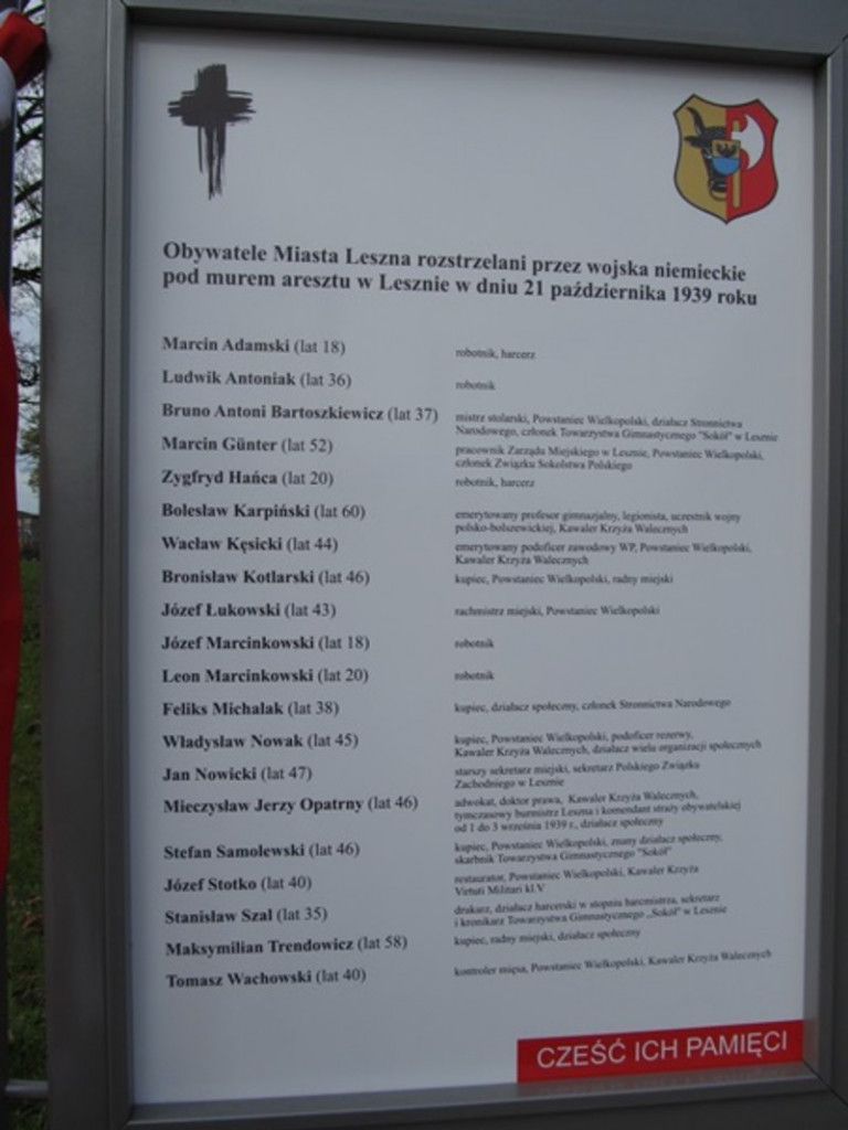 Ofiary egzekucji w Lesznie nie zostały zapomniane (zdjęcia)