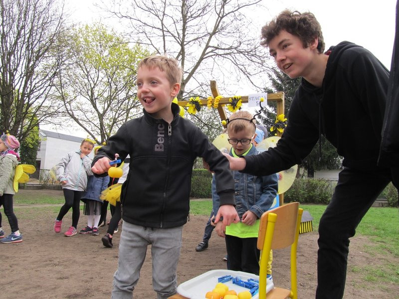 Atak pszczół w centrum Leszna (zdjęcia)