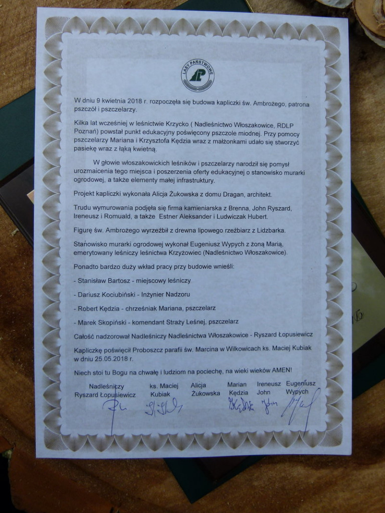 Kapliczka św. Ambrożego w pszczelim punkcie edukacyjnym (zdjęcia)