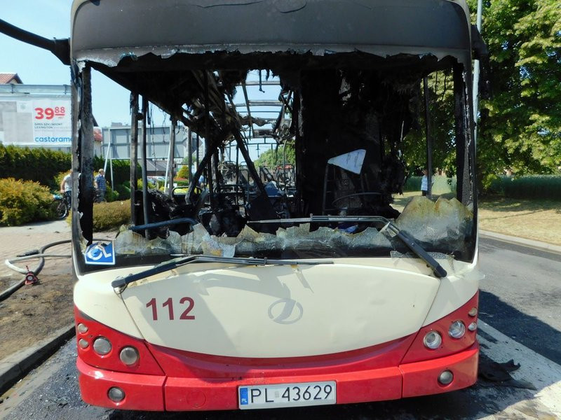 Spłonął autobus MZK w Lesznie!