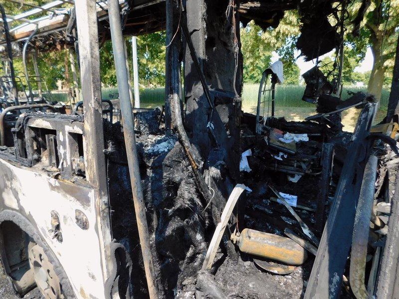 Spłonął autobus MZK w Lesznie!