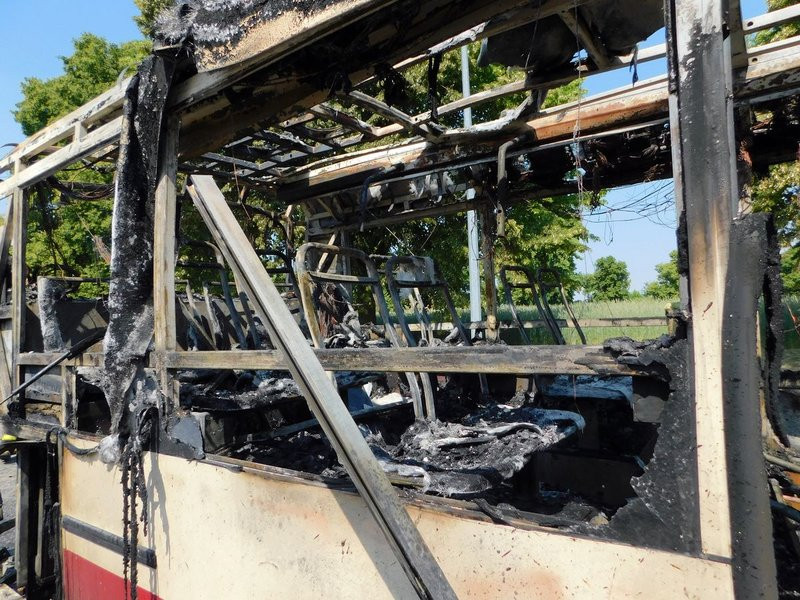 Spłonął autobus MZK w Lesznie!