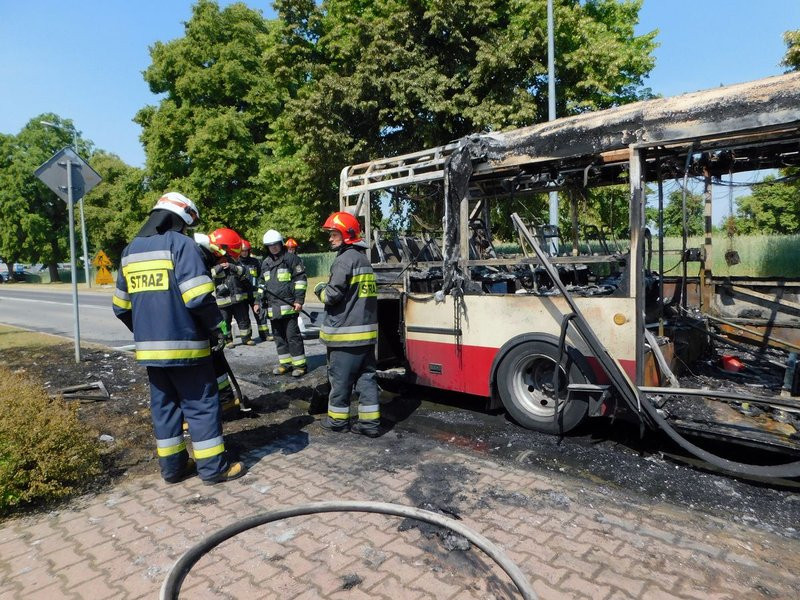 Spłonął autobus MZK w Lesznie!