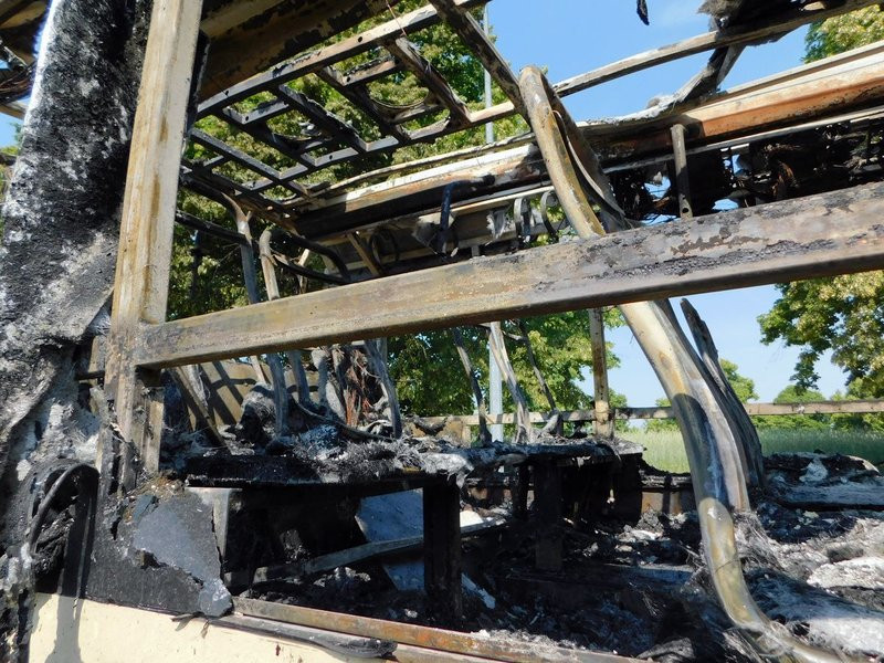 Spłonął autobus MZK w Lesznie!