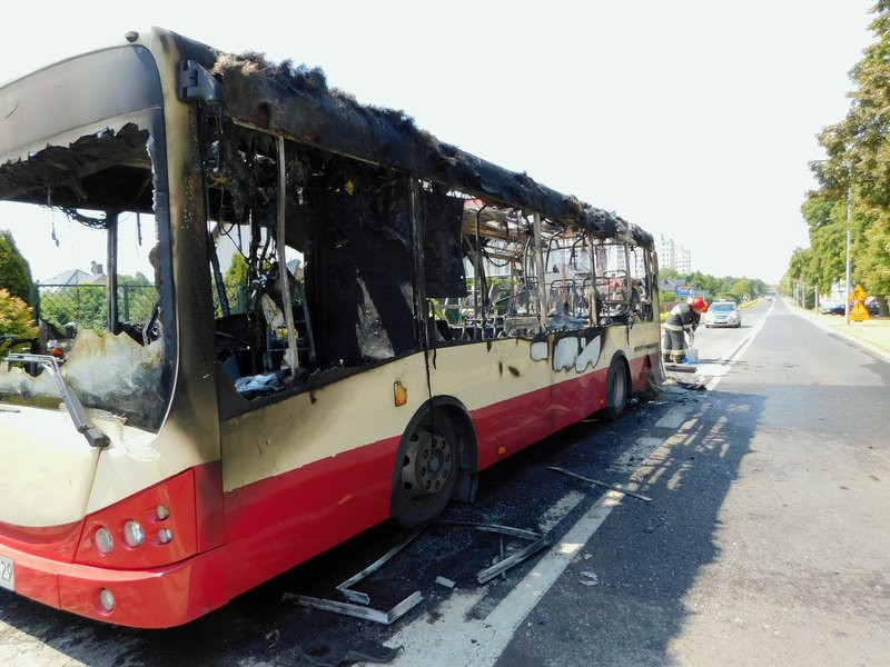 Spłonął autobus MZK w Lesznie!