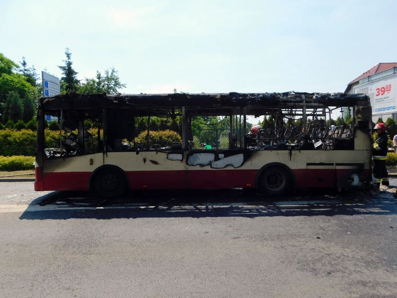 Spłonął autobus MZK w Lesznie!