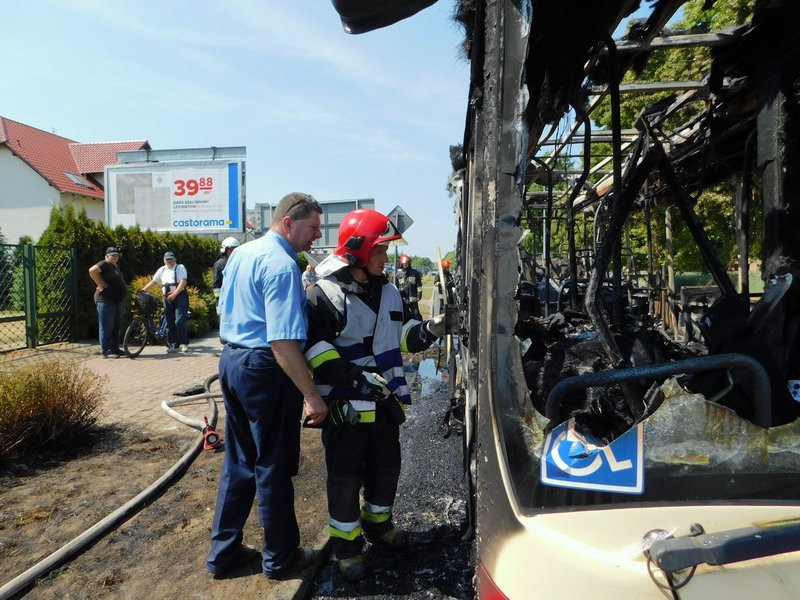 Spłonął autobus MZK w Lesznie!