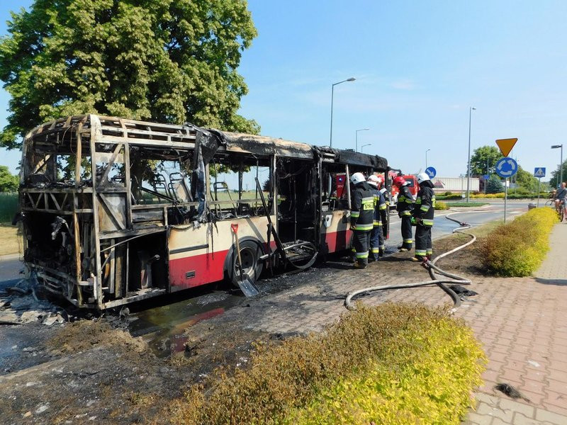 Spłonął autobus MZK w Lesznie!