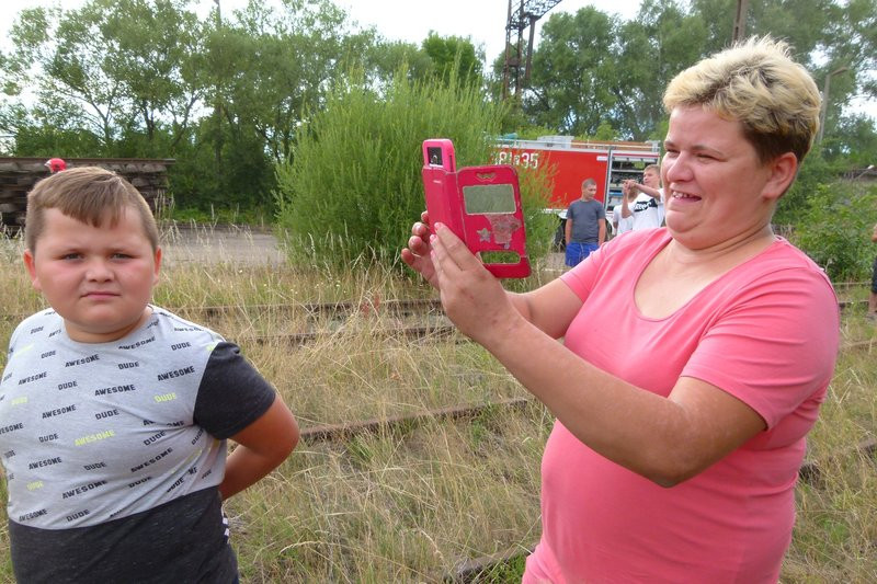 Pożar na bocznicy kolejowej (zdjęcia)