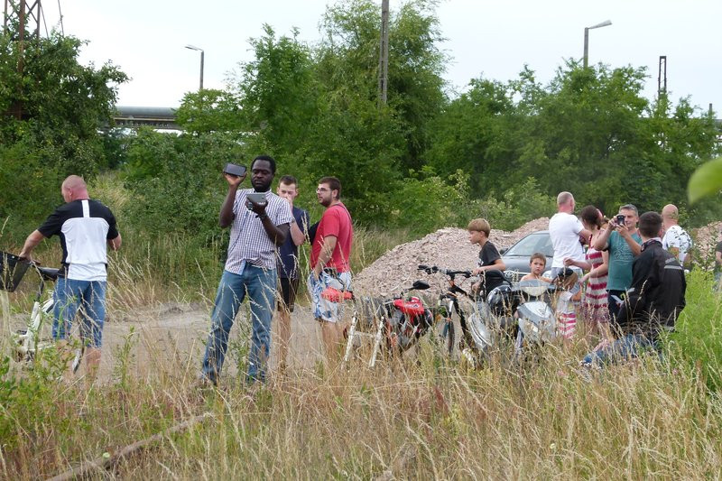 Pożar na bocznicy kolejowej (zdjęcia)