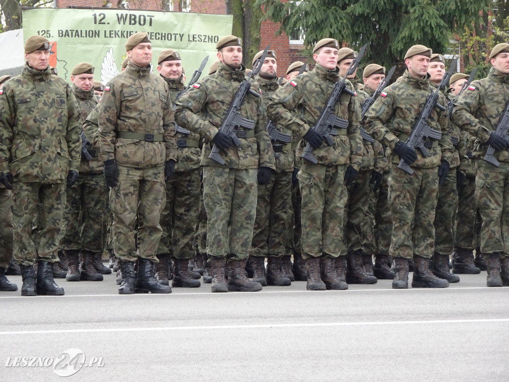 Przysięga wojskowa w Lesznie