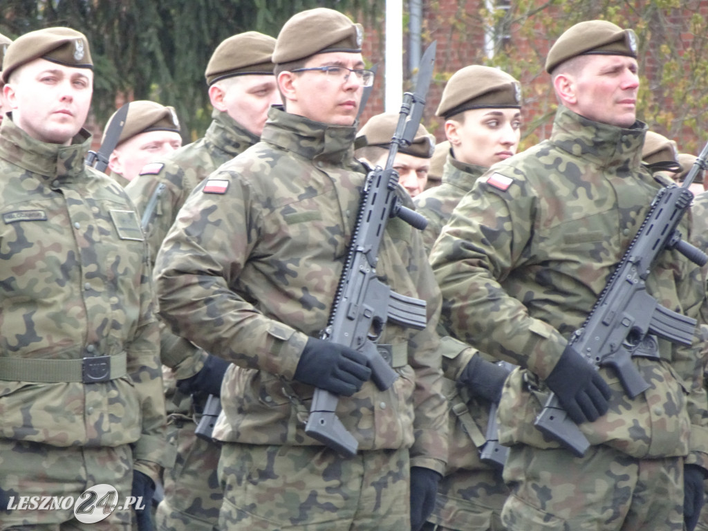 Przysięga wojskowa w Lesznie