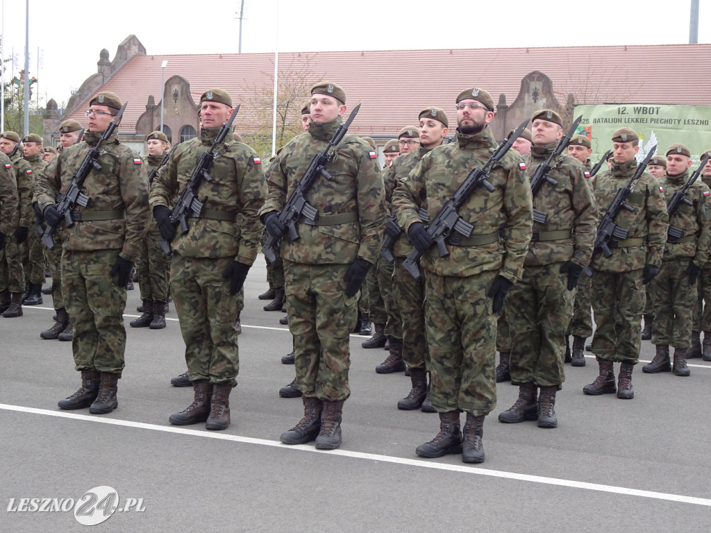 Przysięga wojskowa w Lesznie