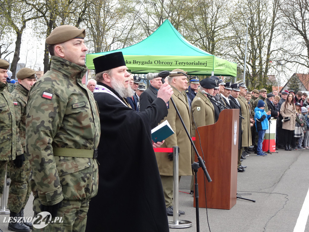 Przysięga wojskowa w Lesznie