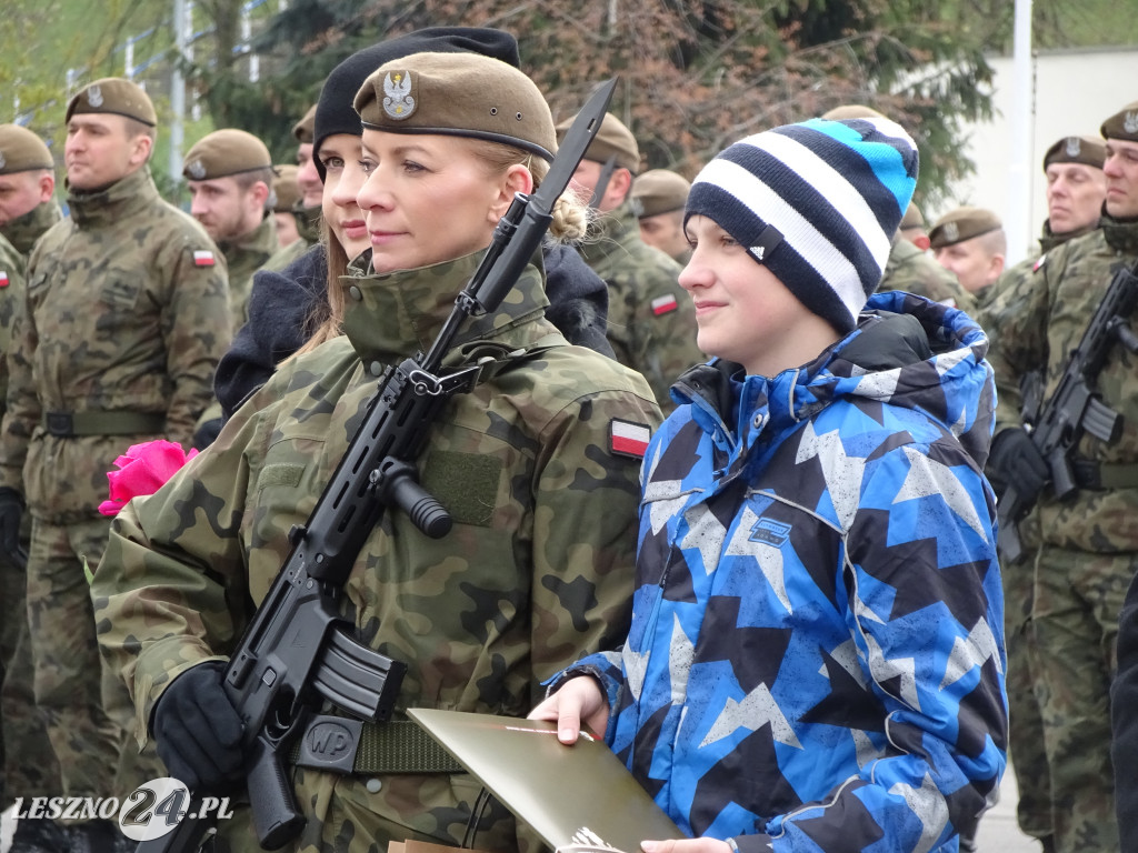 Przysięga wojskowa w Lesznie