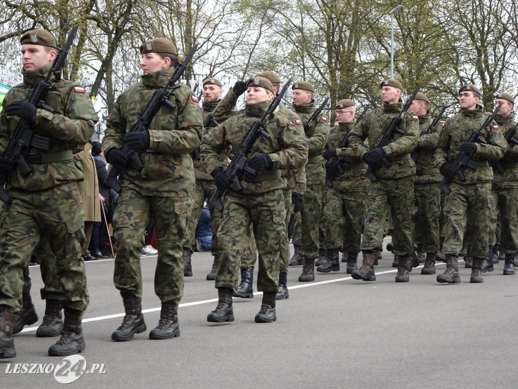 Przysięga wojskowa w Lesznie