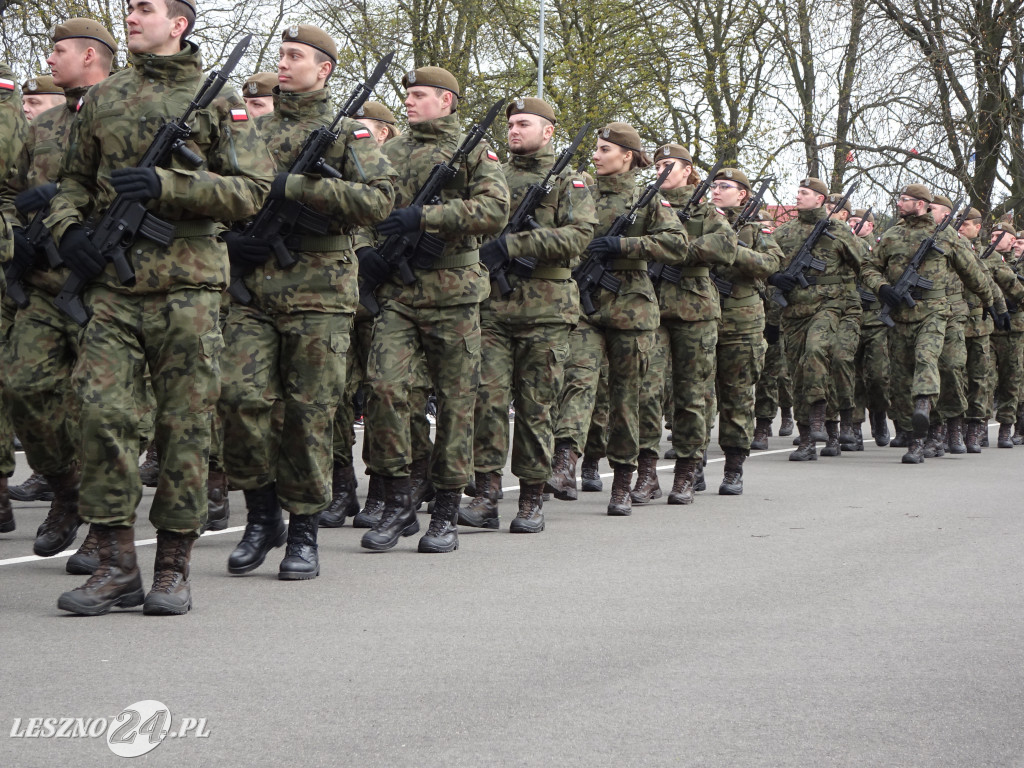 Przysięga wojskowa w Lesznie