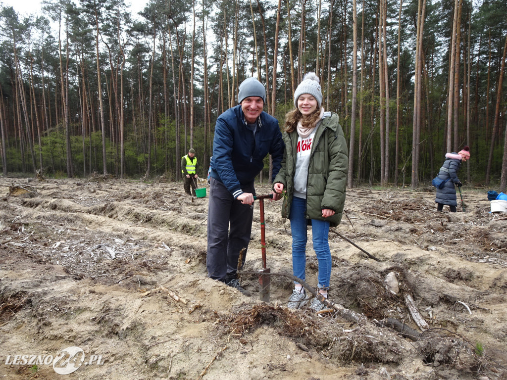 Sadzenie lasu - Leszno, 13.04.2019
