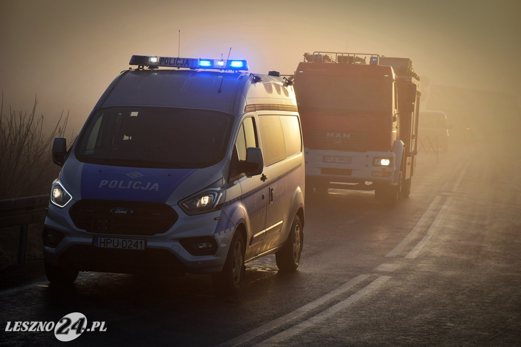 Zderzenie dwóch pojazdów pomiędzy Wilkowicami a Mórkowem