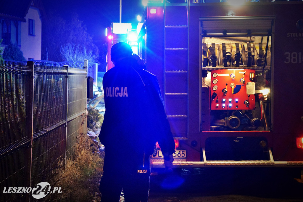 Pożar budynku jednorodzinnego na ul. Miodowej w Lesznie