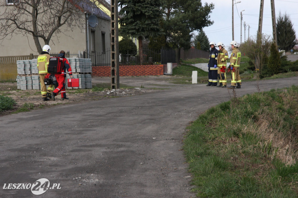 Śmigłowiec z ratownikami w Kaczkowie