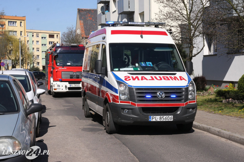 Ratownicy lotniczego pogotowia w Lesznie