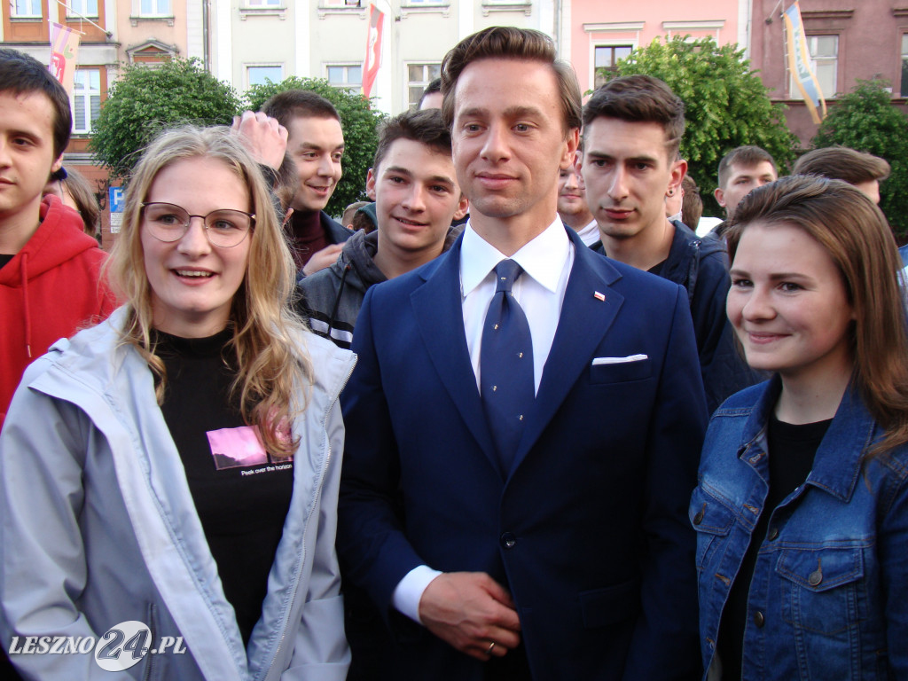 Krzysztof Bosak w Lesznie, 6 czerwca 2020