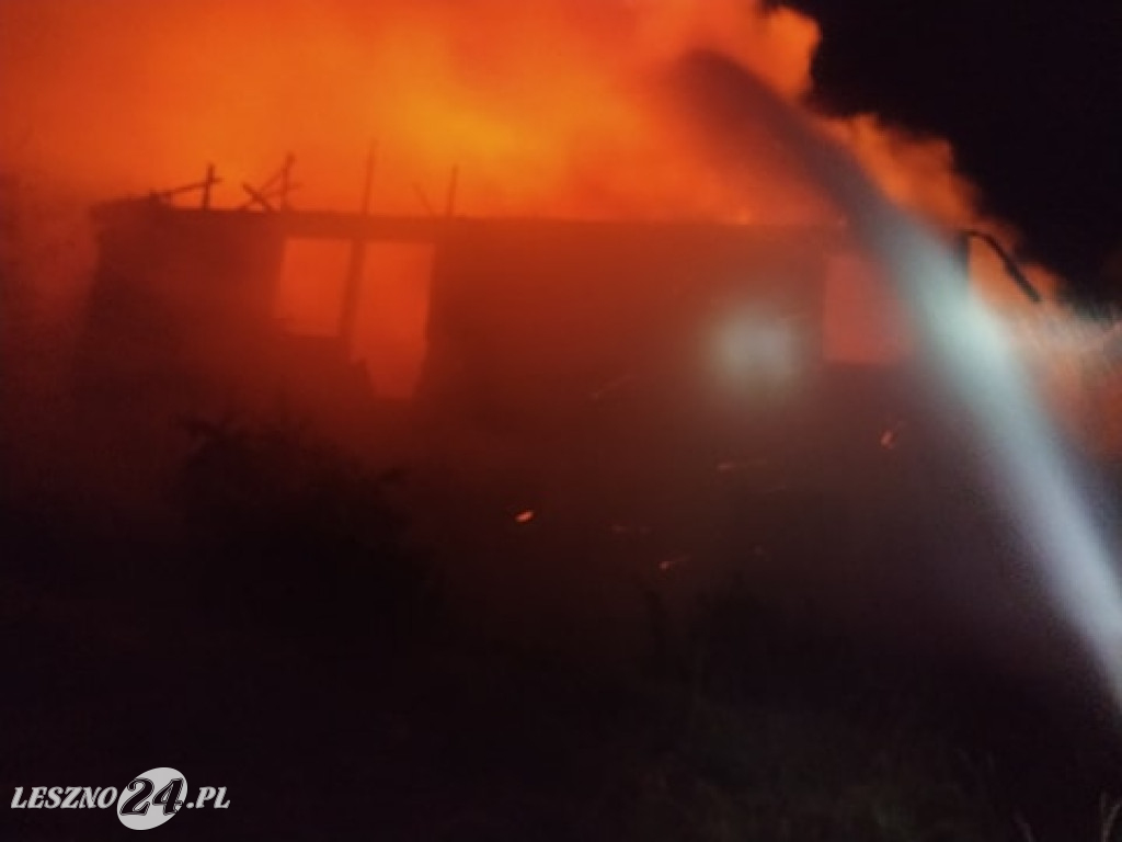 Pożar między Nową Wsią a Dąbczem