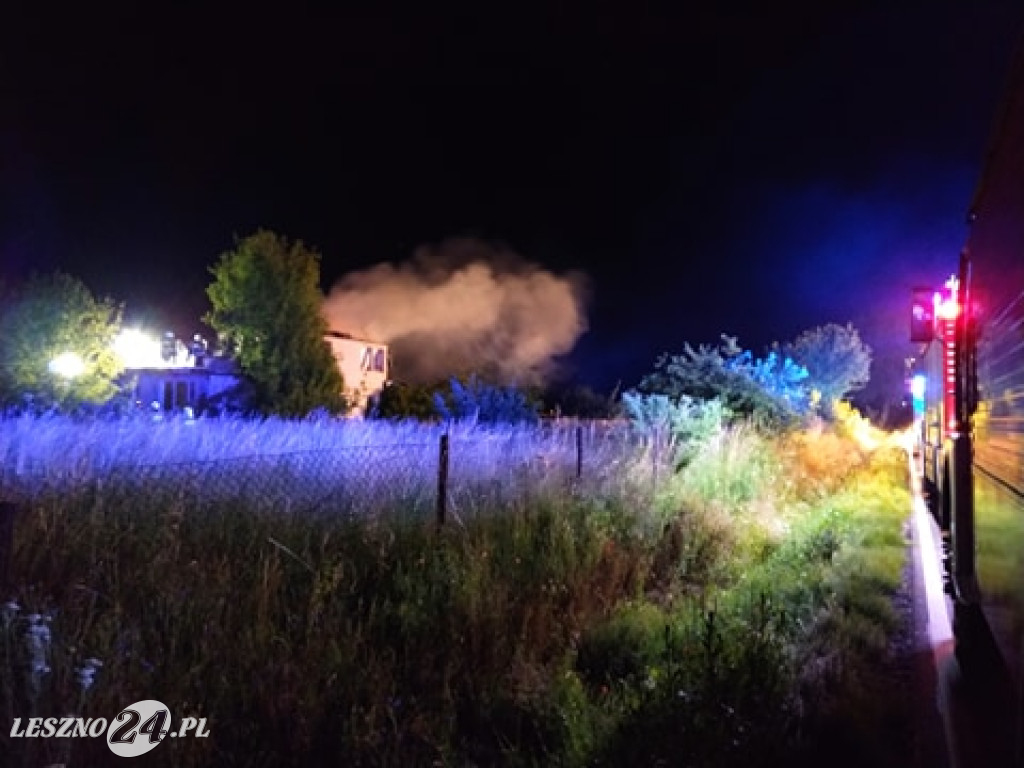 Pożar między Nową Wsią a Dąbczem