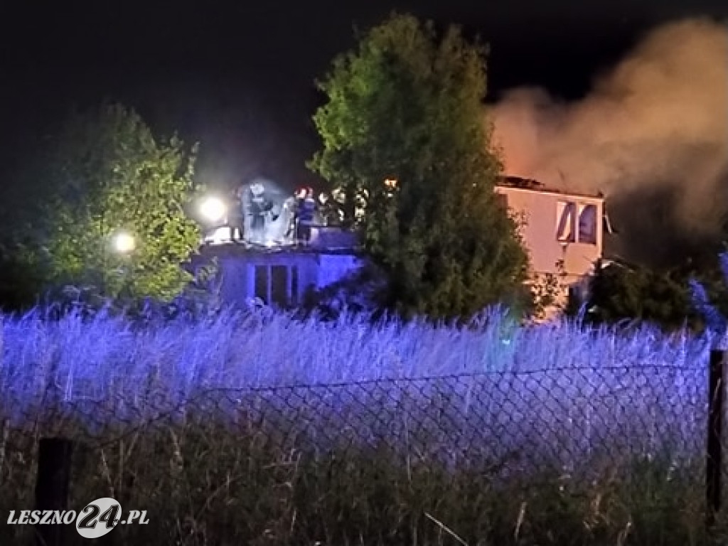 Pożar między Nową Wsią a Dąbczem