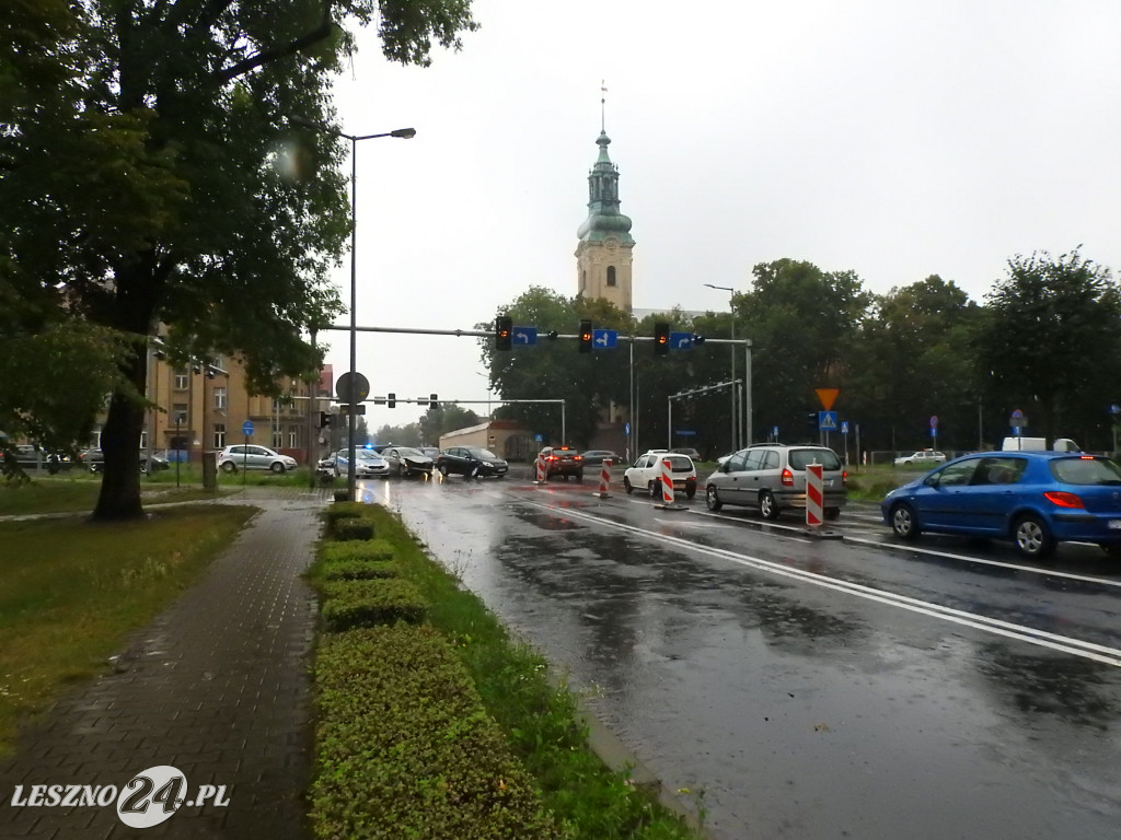 Karambol przy wiadukcie