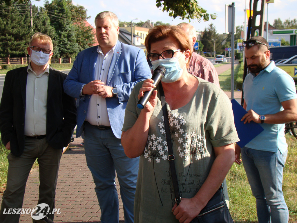 Protest przeciwko wycince przy ul. Fabrycznej