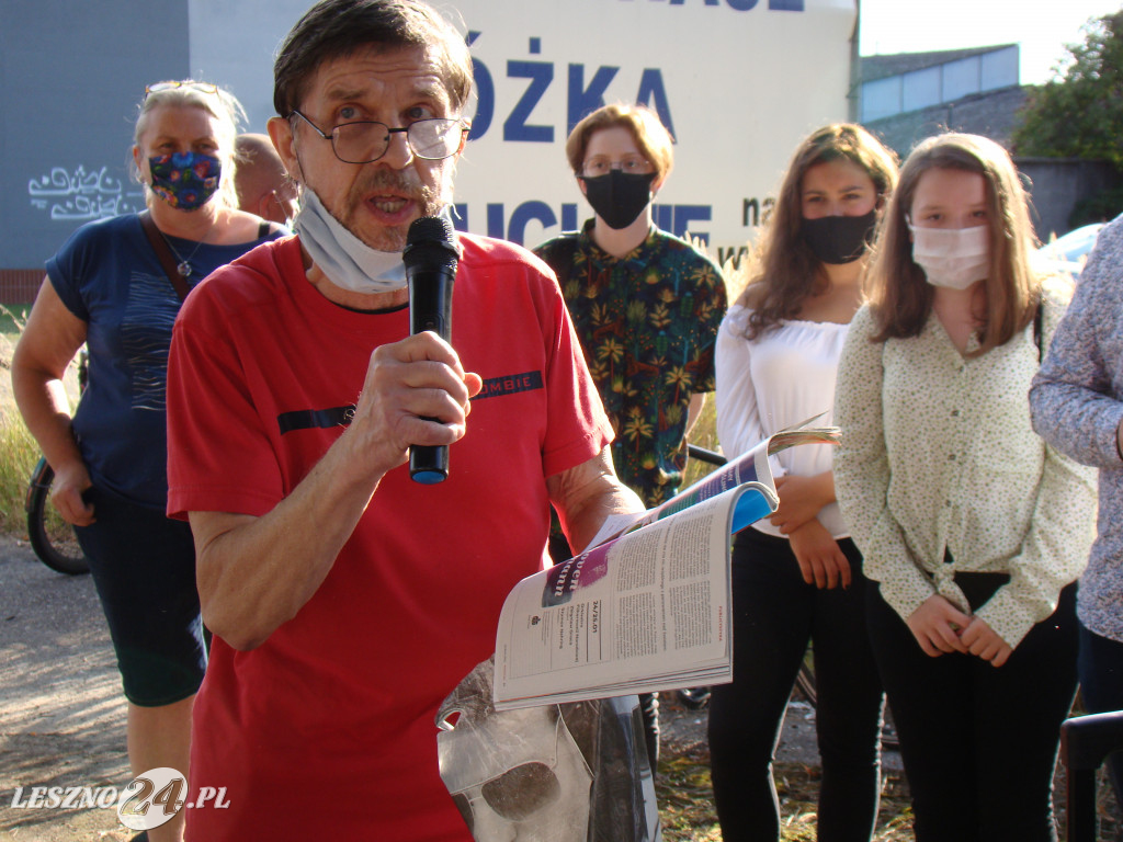 Protest przeciwko wycince przy ul. Fabrycznej