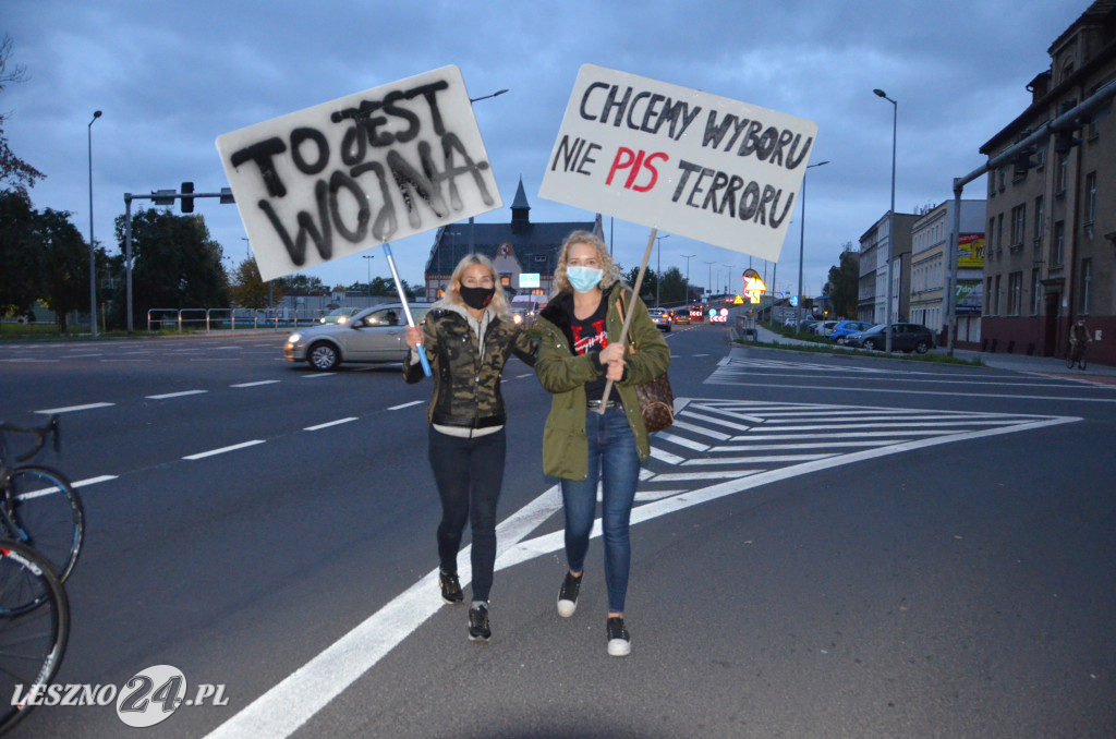 Strajk Kobiet. Blokada ulic w Lesznie