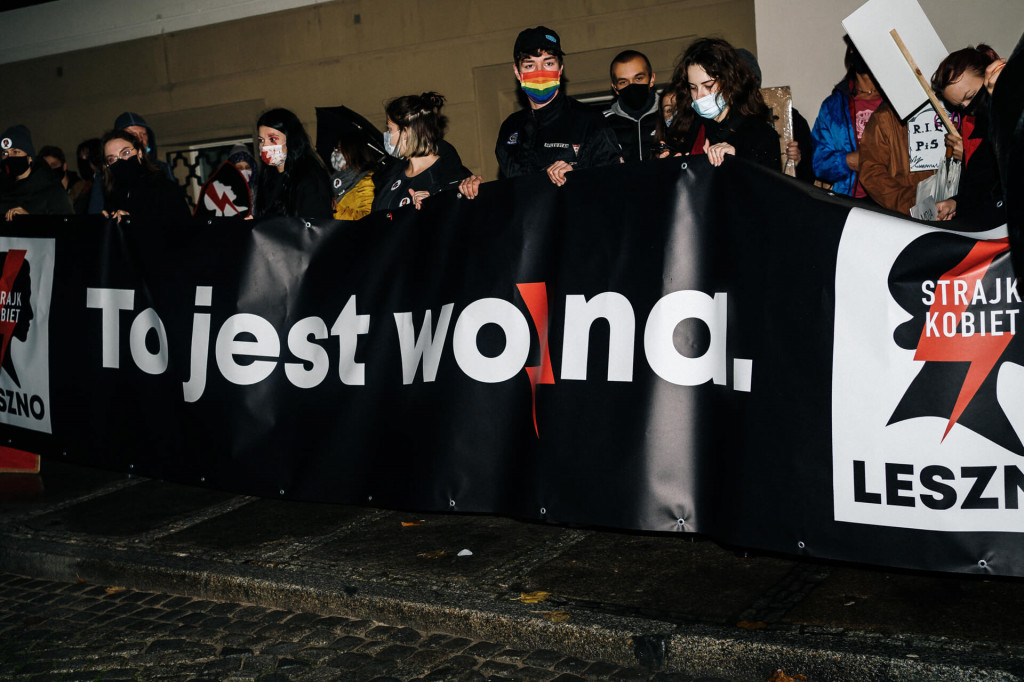 Protest Kobiet na ulicach Leszna