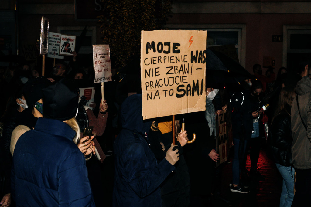 Protest Kobiet na ulicach Leszna
