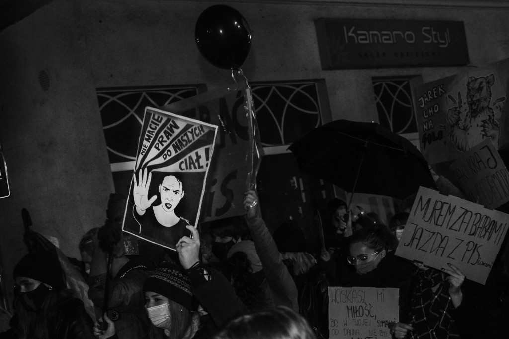 Protest Kobiet na ulicach Leszna