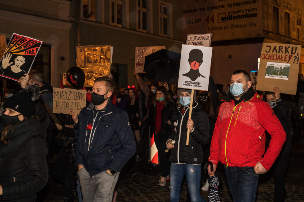 Protest Kobiet na ulicach Leszna