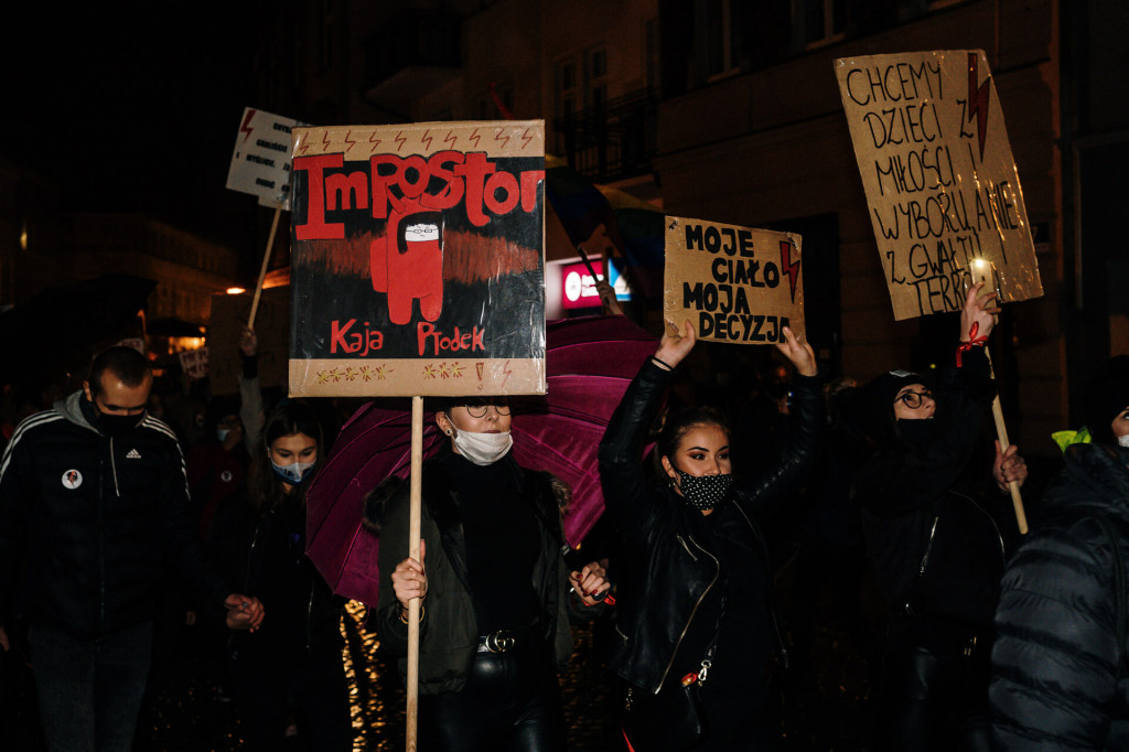 Protest Kobiet na ulicach Leszna