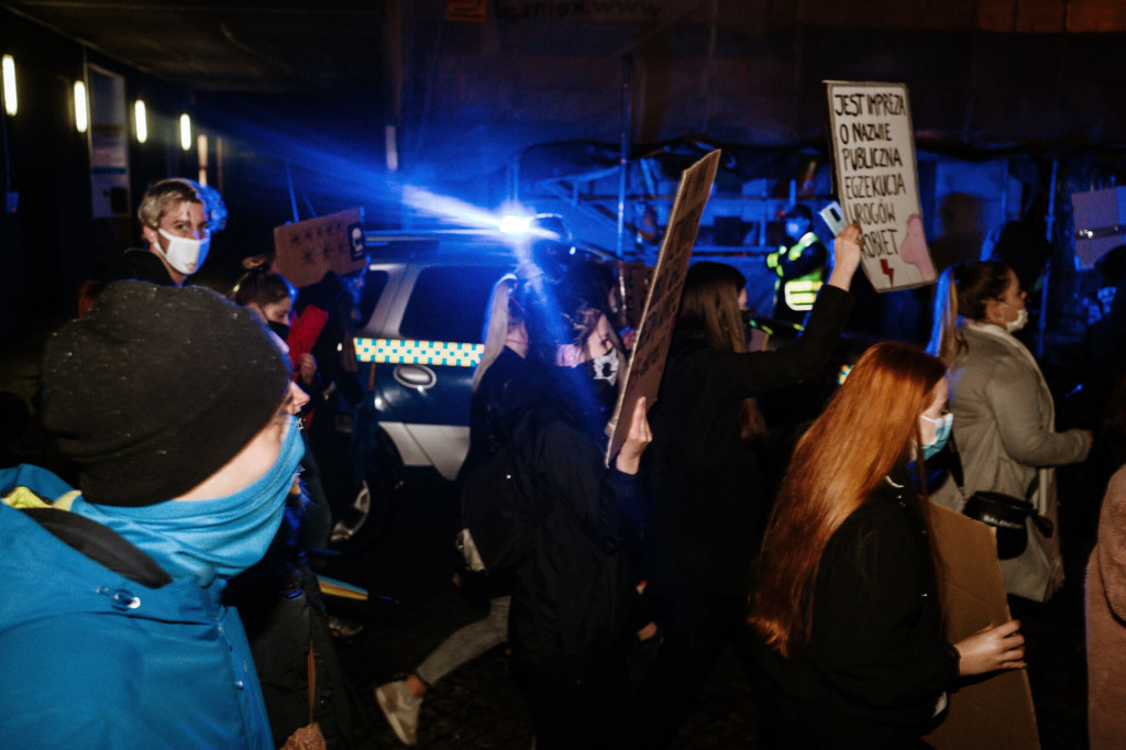 Protest Kobiet na ulicach Leszna