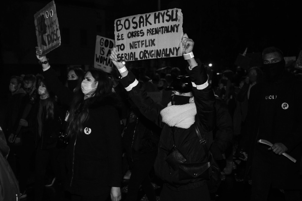 Protest Kobiet na ulicach Leszna