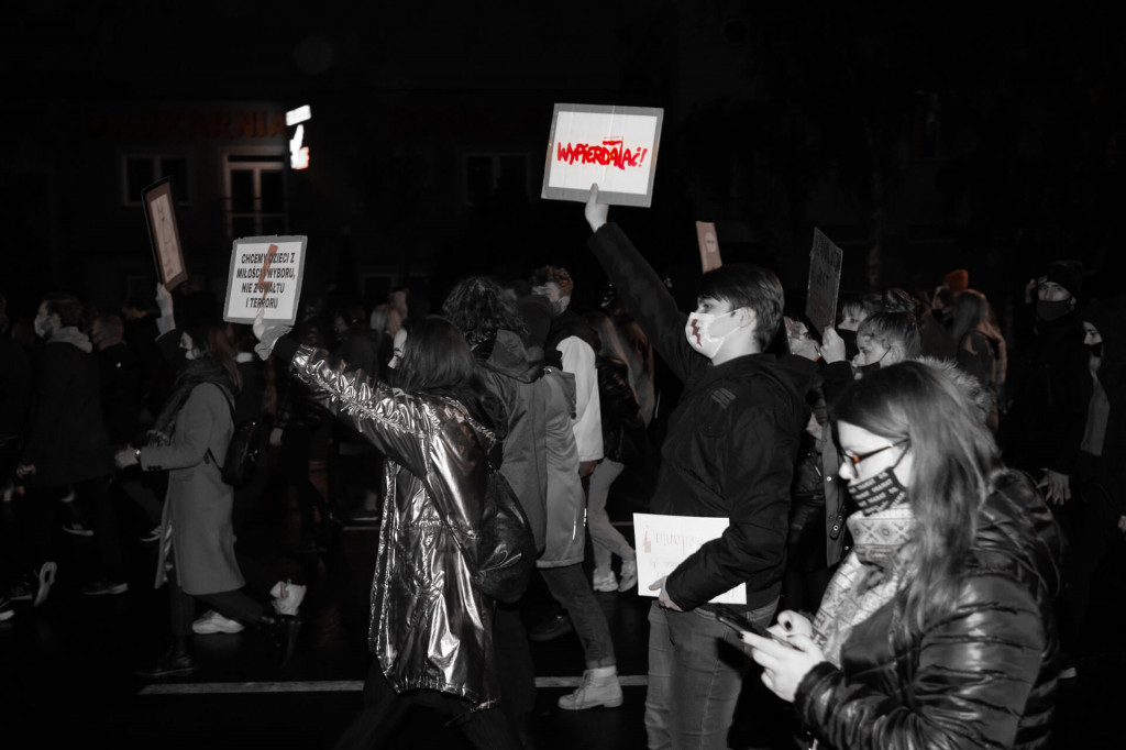 Protest Kobiet na ulicach Leszna